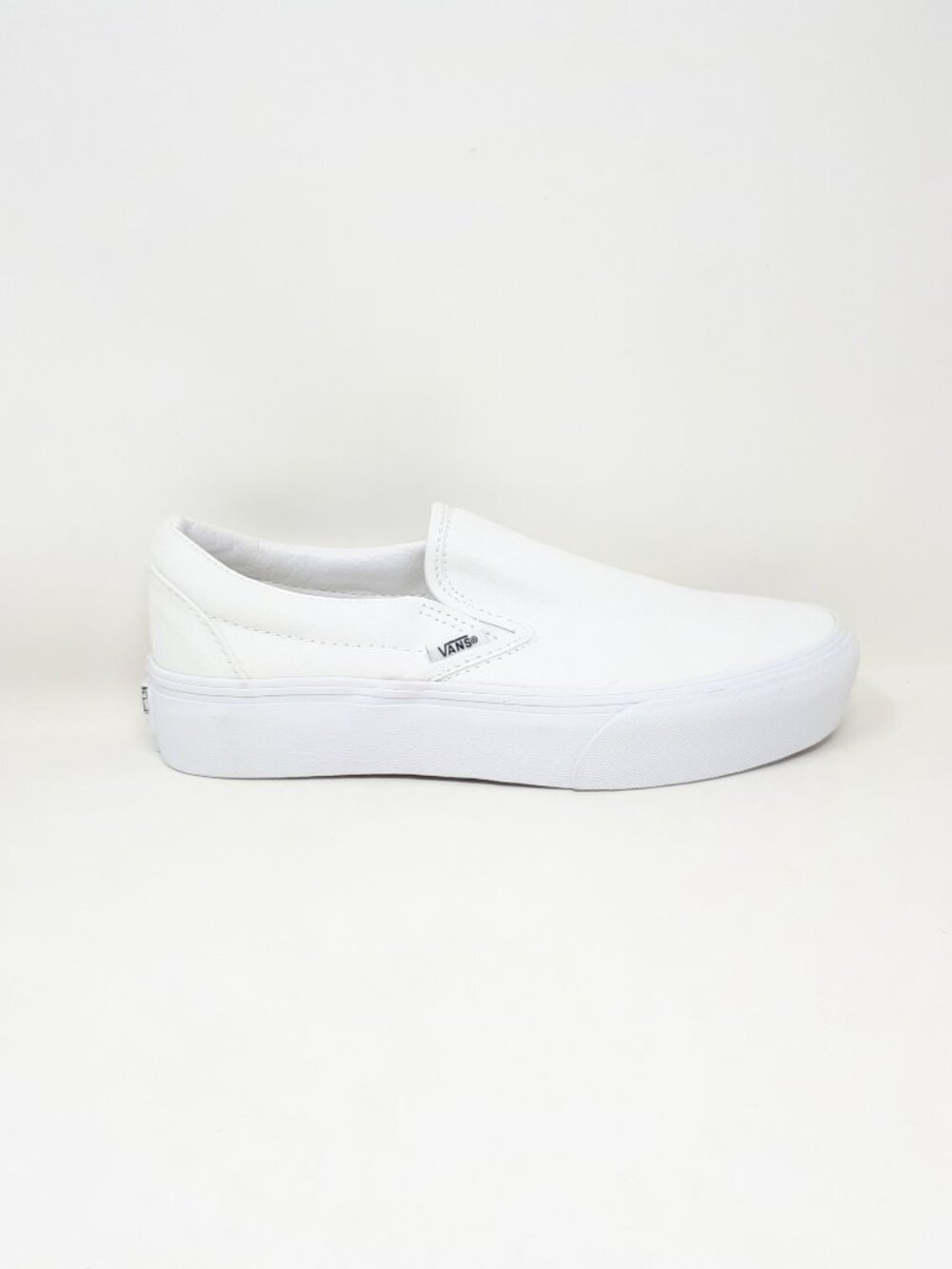 Vans Classic Slip On Platform All True White Shoe Sneaker Mens 6 / Womens 7.5 US